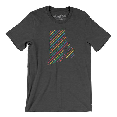 Rhode Island Pride State Men/Unisex T-Shirt-Dark Grey Heather-Allegiant Goods Co. Vintage Sports Apparel