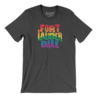 Fort Lauderdale Florida Pride Men/Unisex T-Shirt-Dark Grey Heather-Allegiant Goods Co. Vintage Sports Apparel