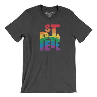 St. Petersburg Florida Pride Men/Unisex T-Shirt-Dark Grey Heather-Allegiant Goods Co. Vintage Sports Apparel