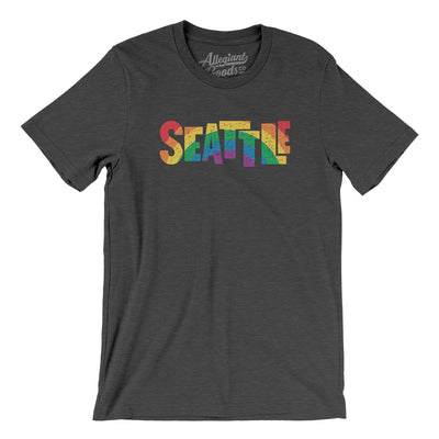 Seattle Washington Pride Men/Unisex T-Shirt-Dark Grey Heather-Allegiant Goods Co. Vintage Sports Apparel