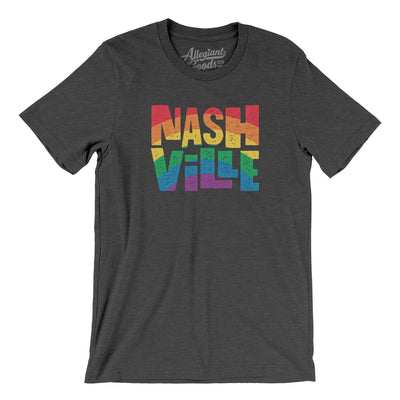 Nashville Tennessee Pride Men/Unisex T-Shirt-Dark Grey Heather-Allegiant Goods Co. Vintage Sports Apparel