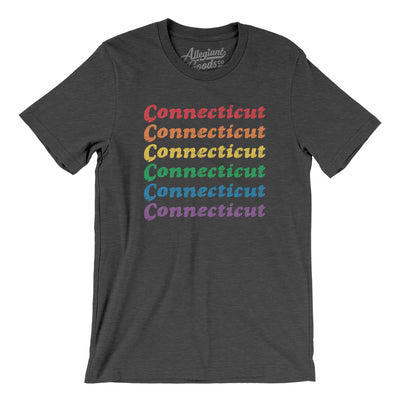 Connecticut Pride Men/Unisex T-Shirt-Dark Grey Heather-Allegiant Goods Co. Vintage Sports Apparel