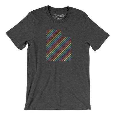 Utah Pride State Men/Unisex T-Shirt-Dark Grey Heather-Allegiant Goods Co. Vintage Sports Apparel