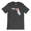Florida Helmet Stripes Men/Unisex T-Shirt-Dark Grey Heather-Allegiant Goods Co. Vintage Sports Apparel