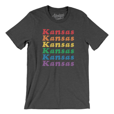 Kansas Pride Men/Unisex T-Shirt-Black-Allegiant Goods Co. Vintage Sports Apparel
