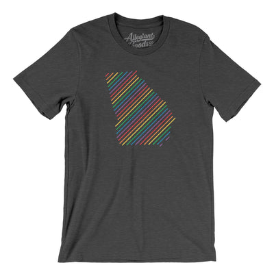Georgia Pride State Men/Unisex T-Shirt-Dark Grey Heather-Allegiant Goods Co. Vintage Sports Apparel
