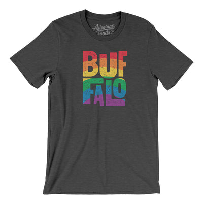 Buffalo New York Pride Men/Unisex T-Shirt-Dark Grey Heather-Allegiant Goods Co. Vintage Sports Apparel