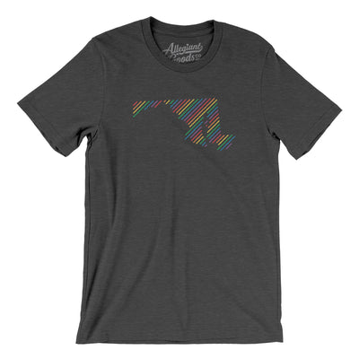 Maryland Pride State Men/Unisex T-Shirt-Dark Grey Heather-Allegiant Goods Co. Vintage Sports Apparel
