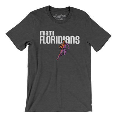 Miami Floridians Basketball Men/Unisex T-Shirt-Dark Grey Heather-Allegiant Goods Co. Vintage Sports Apparel