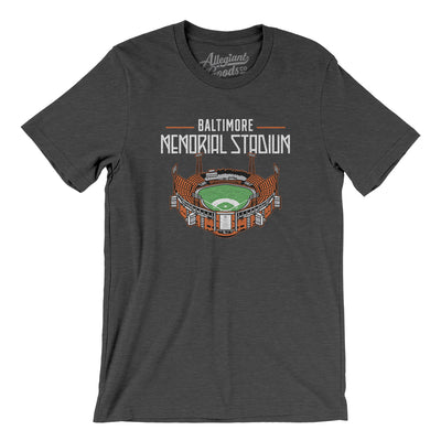 Baltimore Memorial Stadium Men/Unisex T-Shirt-Dark Grey Heather-Allegiant Goods Co. Vintage Sports Apparel