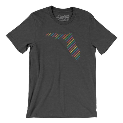 Florida Pride State Men/Unisex T-Shirt-Dark Grey Heather-Allegiant Goods Co. Vintage Sports Apparel