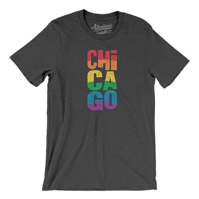 Chicago Illinois Pride Men/Unisex T-Shirt-Dark Grey Heather-Allegiant Goods Co. Vintage Sports Apparel