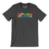 Detroit Michigan Pride Men/Unisex T-Shirt-Dark Grey Heather-Allegiant Goods Co. Vintage Sports Apparel
