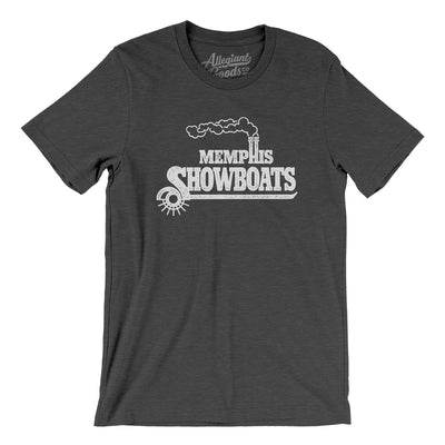 Memphis Showboats Football Men/Unisex T-Shirt-Dark Grey Heather-Allegiant Goods Co. Vintage Sports Apparel