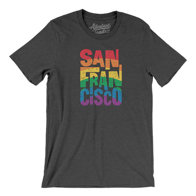 San Francisco California Pride Men/Unisex T-Shirt-Dark Grey Heather-Allegiant Goods Co. Vintage Sports Apparel