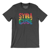 Syracuse New York Pride Men/Unisex T-Shirt-Dark Grey Heather-Allegiant Goods Co. Vintage Sports Apparel