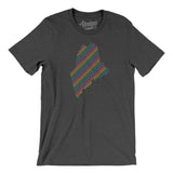 Maine Pride State Men/Unisex T-Shirt-Dark Grey Heather-Allegiant Goods Co. Vintage Sports Apparel