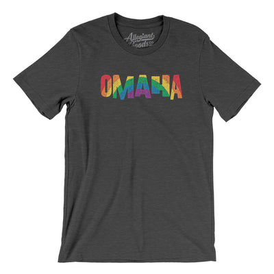 Omaha Nebraska Pride Men/Unisex T-Shirt-Dark Grey Heather-Allegiant Goods Co. Vintage Sports Apparel