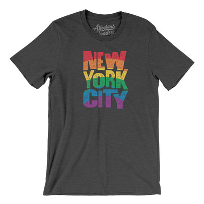 New York City Pride Men/Unisex T-Shirt-Dark Grey Heather-Allegiant Goods Co. Vintage Sports Apparel