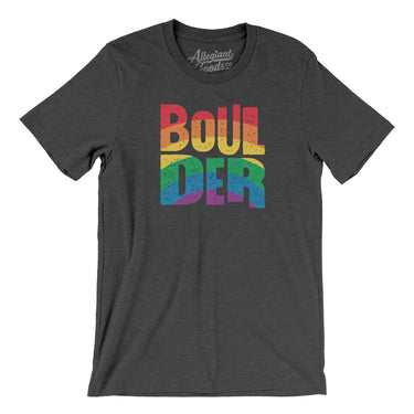 Boulder Colorado Pride Men/Unisex T-Shirt-Allegiant Goods Co. Vintage Sports Apparel