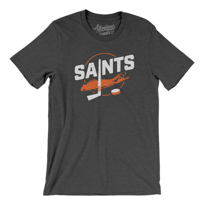 New York Saints Men/Unisex T-Shirt-Dark Grey Heather-Allegiant Goods Co. Vintage Sports Apparel