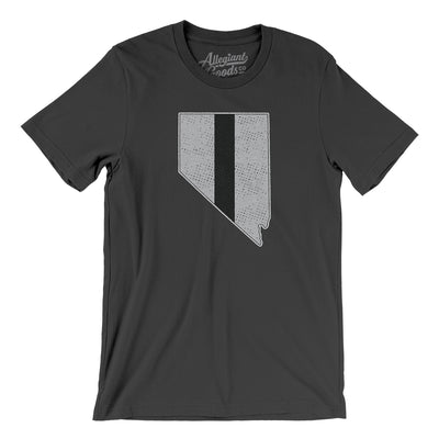 Nevada Helmet Stripe Men/Unisex T-Shirt-Dark Grey-Allegiant Goods Co. Vintage Sports Apparel