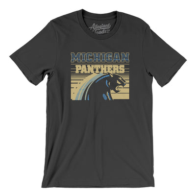 Michigan Panthers Football Men/Unisex T-Shirt-Dark Grey-Allegiant Goods Co. Vintage Sports Apparel