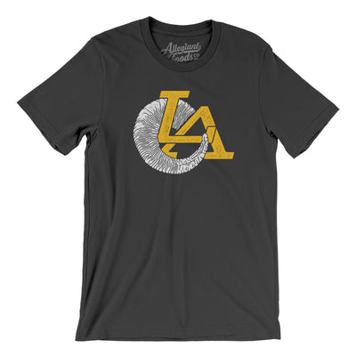 LA Ram Horn Men/Unisex T-Shirt-Dark Grey-Allegiant Goods Co. Vintage Sports Apparel