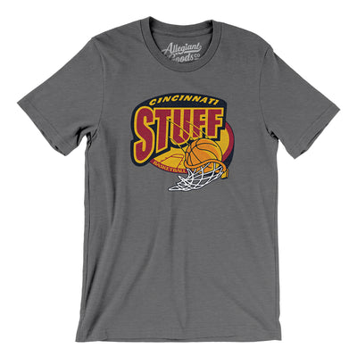 Cincinnati Stuff Basketball Men/Unisex T-Shirt-Deep Heather-Allegiant Goods Co. Vintage Sports Apparel