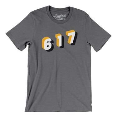 Boston 617 Area Code Men/Unisex T-Shirt-Allegiant Goods Co. Vintage Sports Apparel