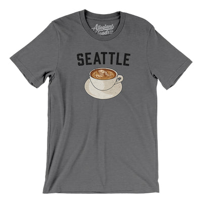 Seattle Coffee Men/Unisex T-Shirt-Deep Heather-Allegiant Goods Co. Vintage Sports Apparel
