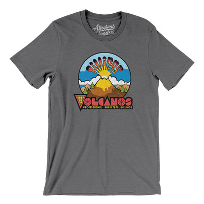 BIllings Volcanos Basketball Men/Unisex T-Shirt-Deep Heather-Allegiant Goods Co. Vintage Sports Apparel