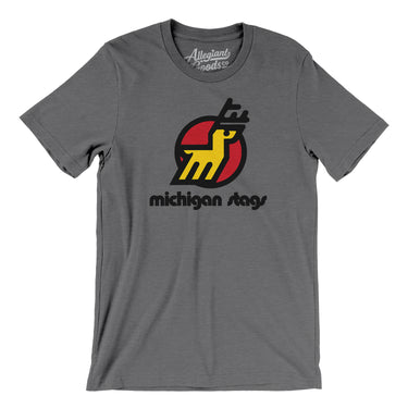 Michigan Stags Hockey Men/Unisex T-Shirt-Allegiant Goods Co. Vintage Sports Apparel
