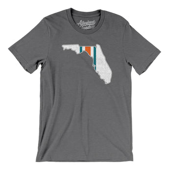Florida Helmet Stripes Men/Unisex T-Shirt-Deep Heather-Allegiant Goods Co. Vintage Sports Apparel
