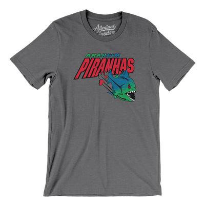 Anaheim Piranhas Arena Football Men/Unisex T-Shirt-Deep Heather-Allegiant Goods Co. Vintage Sports Apparel