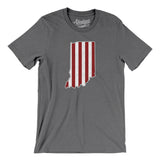 Indiana Hoosier Stripes Men/Unisex T-Shirt-Allegiant Goods Co. Vintage Sports Apparel