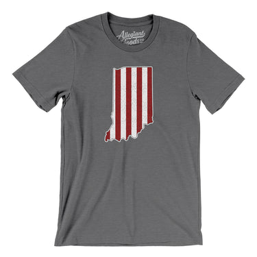Indiana Hoosier Stripes Men/Unisex T-Shirt-Allegiant Goods Co. Vintage Sports Apparel