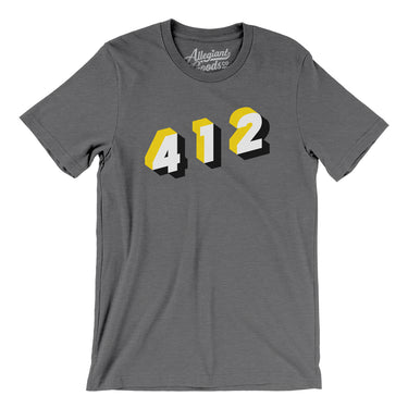 Pittsburgh 412 Area Code Men/Unisex T-Shirt-Allegiant Goods Co. Vintage Sports Apparel