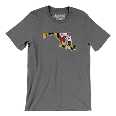 Maryland State Flag Men/Unisex T-Shirt-Deep Heather-Allegiant Goods Co. Vintage Sports Apparel