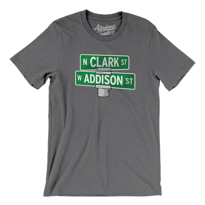 Addison & Clark Street Chicago Men/Unisex T-Shirt-Deep Heather-Allegiant Goods Co. Vintage Sports Apparel