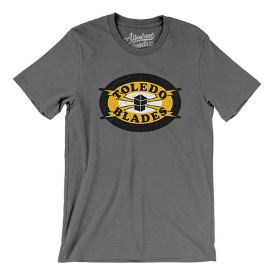 Toledo Blades Hockey Men/Unisex T-Shirt-Deep Heather-Allegiant Goods Co. Vintage Sports Apparel