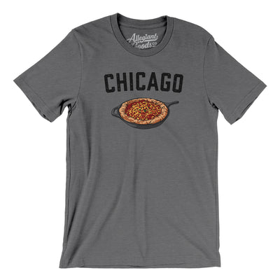 Chicago Style Deep Dish Pizza Men/Unisex T-Shirt-Deep Heather-Allegiant Goods Co. Vintage Sports Apparel