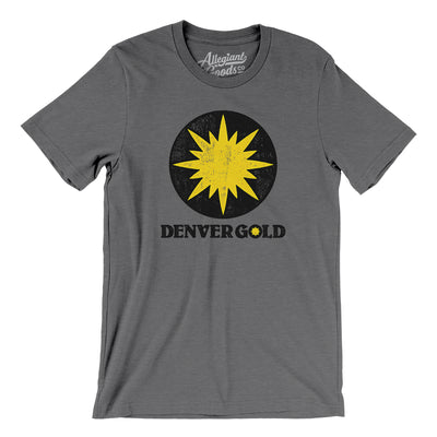 Denver Gold Football Men/Unisex T-Shirt-Deep Heather-Allegiant Goods Co. Vintage Sports Apparel