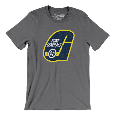 Flint Generals Hockey Men/Unisex T-Shirt-Deep Heather-Allegiant Goods Co. Vintage Sports Apparel