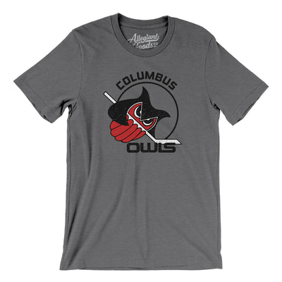 Columbus Owls Hockey Men/Unisex T-Shirt-Deep Heather-Allegiant Goods Co. Vintage Sports Apparel