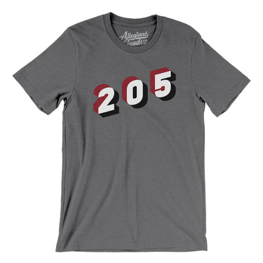 Birmingham & Tuscaloosa 205 Area Code Men/Unisex T-Shirt-Allegiant Goods Co. Vintage Sports Apparel