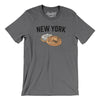 New York Bagel Men/Unisex T-Shirt-Deep Heather-Allegiant Goods Co. Vintage Sports Apparel