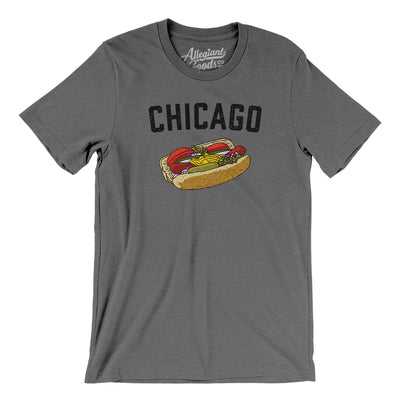 Chicago Style Hot Dog Men/Unisex T-Shirt-Deep Heather-Allegiant Goods Co. Vintage Sports Apparel