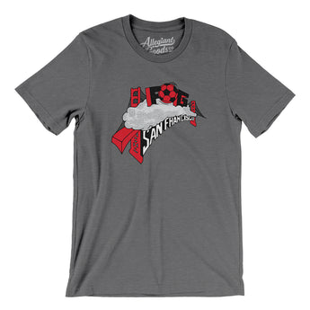 San Francisco Fog Soccer Men/Unisex T-Shirt-Deep Heather-Allegiant Goods Co. Vintage Sports Apparel