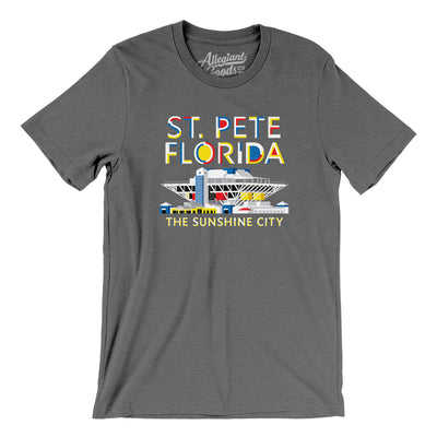 St. Pete Florida Pier Men/Unisex T-Shirt-Deep Heather-Allegiant Goods Co. Vintage Sports Apparel